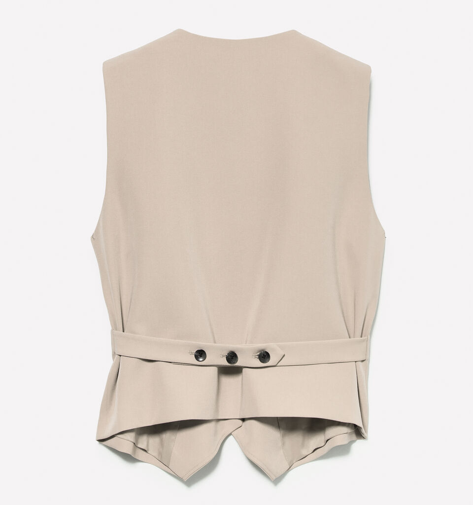 Gilet beige slim fit - gilet e smanicati da donna - Beige | Sisley image number 6